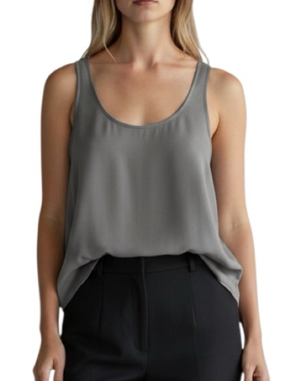 Eileen Fisher silk crepette sleeveless tank top size M excellent condition